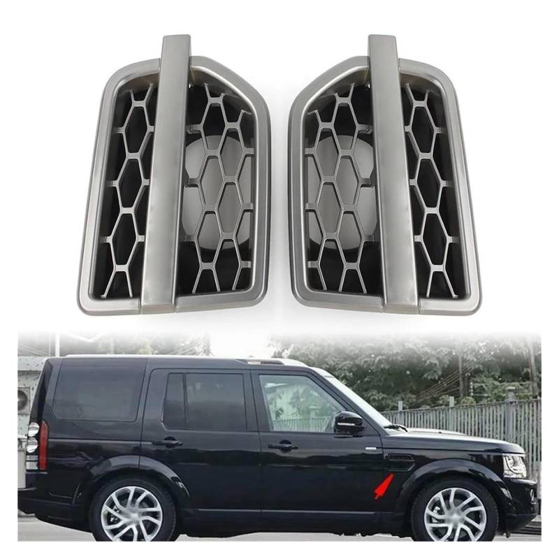 Auto Kühlergrill Für Land Für Rover Discovery 4 LR4 2010 2011 2012 2013 2014 2015 2016 2Pcs Auto Kühlergrill Luft Einlass Fender Vent Grill Zubehör Front Kühlergrill von Awqmx