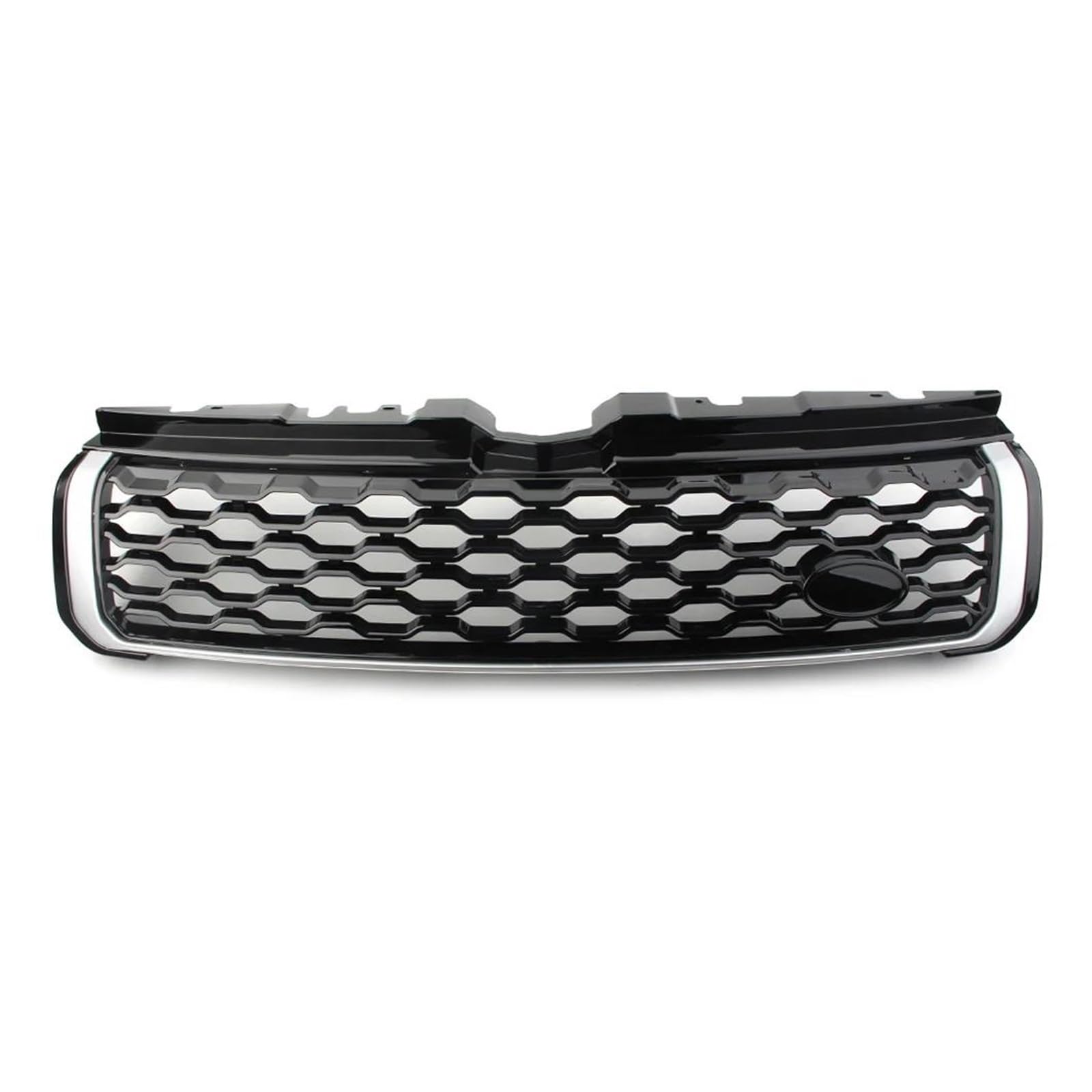 Auto Kühlergrill Für Land Für Rover Für Range Für Rover Evoque 2010 2011 2012 2013 2014 2015 2016 2017 2018 1 Stücke Auto Front Upper Grille Grill W/Logo Front Kühlergrill(Silber) von Awqmx