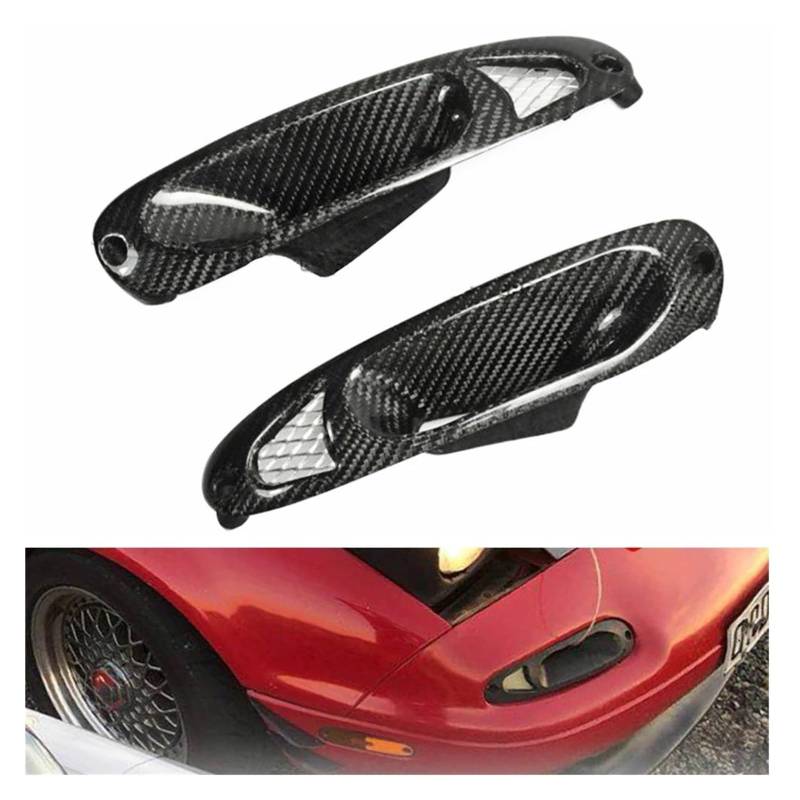 Auto Kühlergrill Für Mazda Für MX-5 MX5 Für Miata NA SIG 1989-1997 Carbon Faser Kanal Outlet Abdeckung Front Stoßstange Drehen Signal Anzeige Air Intake Vent Trim Front Kühlergrill von Awqmx