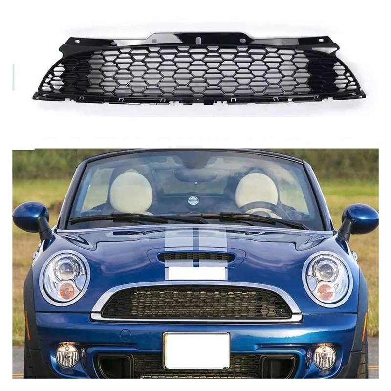 Auto Kühlergrill Für Mini R55-R59 2007-2015 51117255125 7255125 Auto Vorderen Stoßfänger Grill Oberen Haube Center Racing Grills Mesh G Befreien Kit Grill Front Kühlergrill von Awqmx