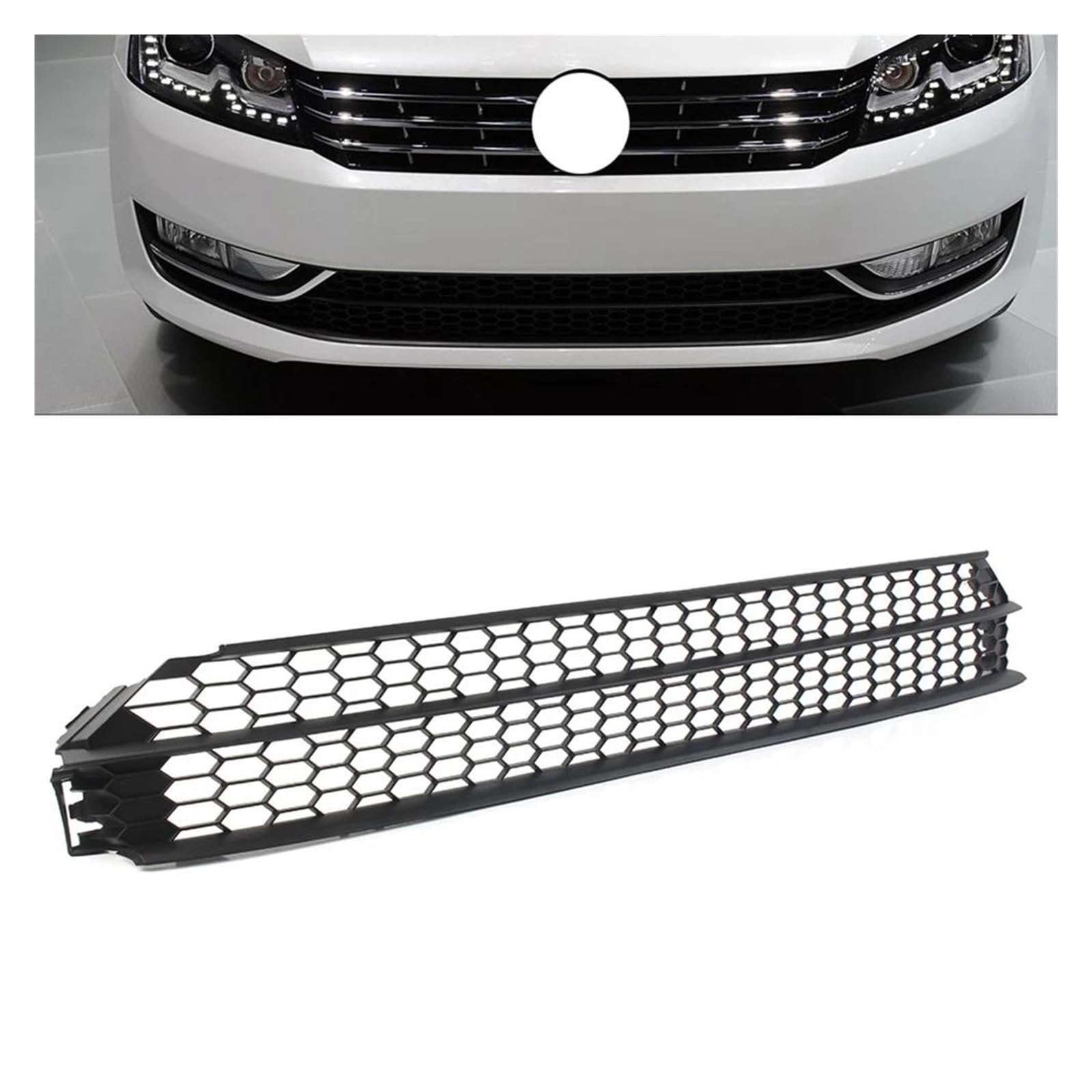 Auto Kühlergrill Für VW Für Passat 2012 2013 2014 2015 561853667 Nur US-Version Auto-Frontstoßstange Unterer Wabengrill Grillabdeckung Front Kühlergrill von Awqmx