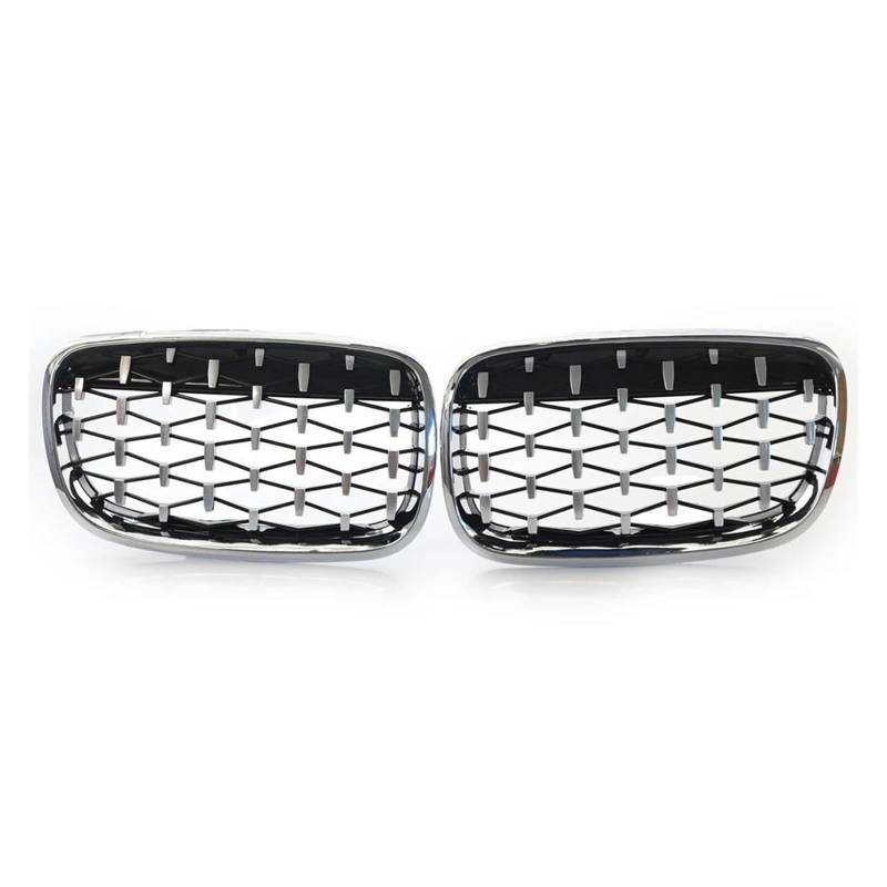 Auto Kühlergrill Für X5 E70 2007 2008 2009 2010 2011 2012 2013 Auto Zubehör Diamant Stil Chrom Vorne Niere Grill Ersatz Front Kühlergrill von Awqmx