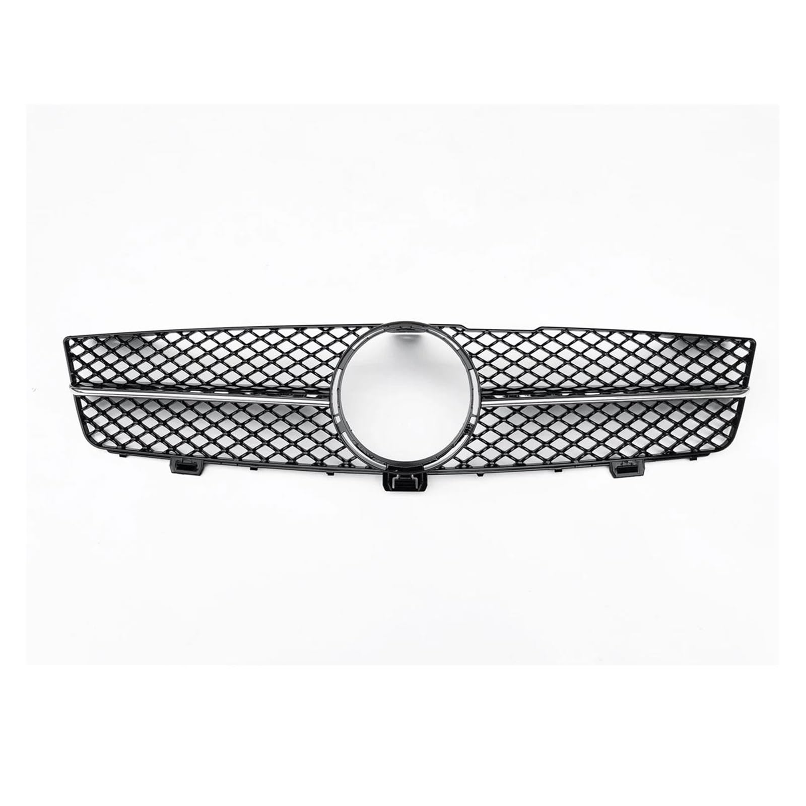 Auto Kühlergrill Grill Für Benz W219 Für CLS KLASSE 2009-2011 CLS350 CLS500 CLS550 CLS600 Kühlergrill Schwarz/Silber Oberen Stoßfänger Haube Mesh Front Kühlergrill(Silber) von Awqmx