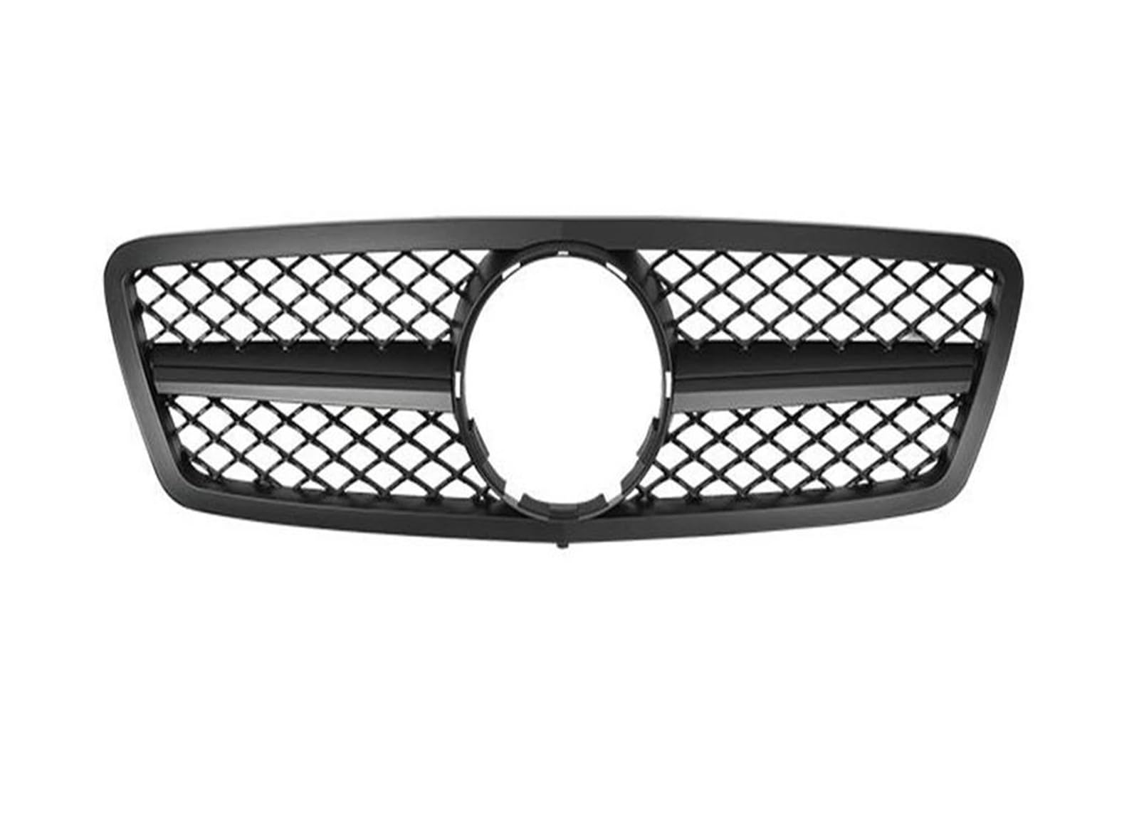 Auto Kühlergrill Kühlergrill Für Benz C-Klasse W203 2000–2006 C230 C320 C240, Chrom, Silber/Schwarz, Auto-Oberteil, Stoßstangenhaube, Netzgitter Front Kühlergrill(Matte Black) von Awqmx