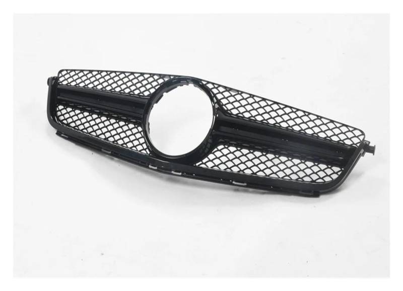 Auto Kühlergrill Kühlergrill Für Benz W204 C63 AMG 2012-2014, Nur Silber/Schwarz, Auto-Abdeckung Für Obere Stoßstange, Ansaughaube, Maschengitter-Grill-Kit Front Kühlergrill(Schwarz) von Awqmx