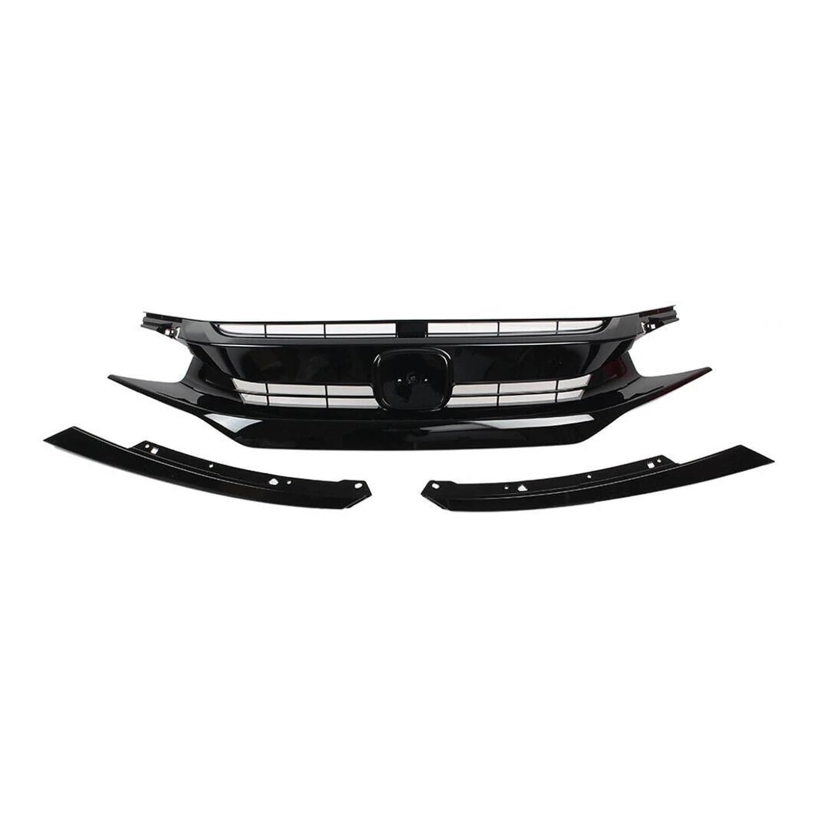 Auto Kühlergrill Kühlergrill Racing Grills Für Civic 10th 2016 2017 2018 Coupe Limousine Auto Oberen Stoßfänger Haube Splitter Spoiler Mesh Körper Kit Front Kühlergrill von Awqmx