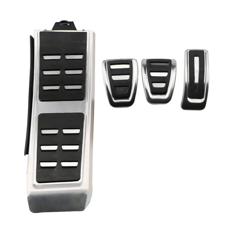 Auto Pedal Set Für A5 Für S5 Für RS5 8T 2010-2015 LHD at MT Gas Brems Rest Fuß Pedal Abdeckung Edelstahl Auto Pedale Teile Auto Fußpedal Bremspedal(MT with Rest) von Awqmx