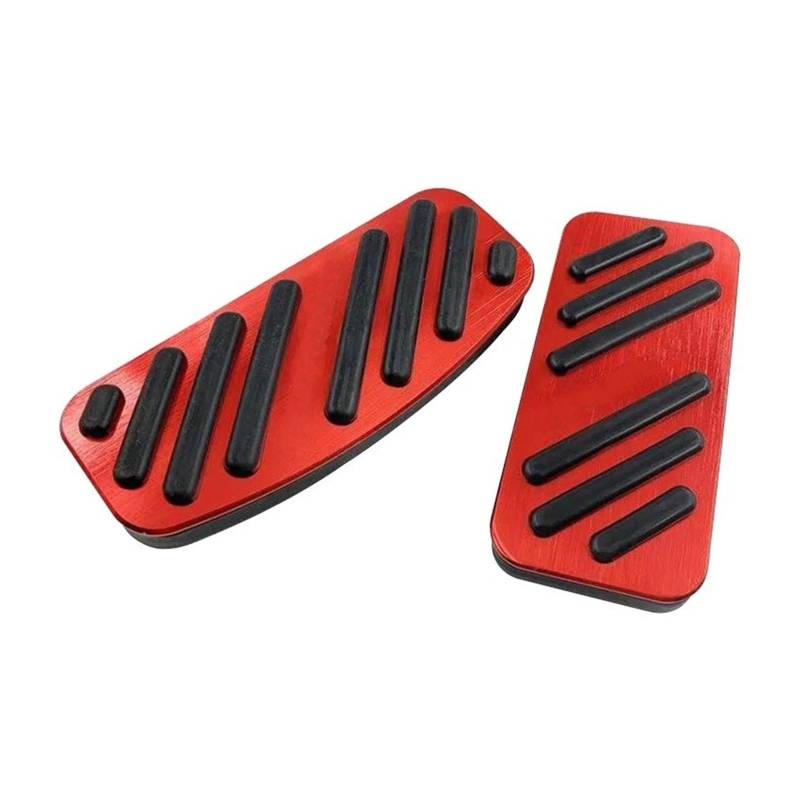 Auto Pedal Set Für Changan Eado Plus 2020 2021 2022 Aluminiumlegierung Auto Fußstütze Pedal Beschleuniger Bremspedale Abdeckung Anti-Slip Pad Zubehör Fußpedal Bremspedal(Red) von Awqmx