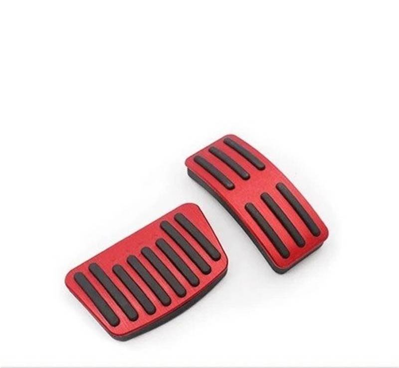 Auto Pedal Set Für Geely Für Coolray SX11 2019 2020 2021 Aluminium Auto Fußstütze Pedal Kraftstoff Beschleuniger Bremspedale Abdeckung Nicht-Slip Pads Zubehör Fußpedal Bremspedal(Red) von Awqmx