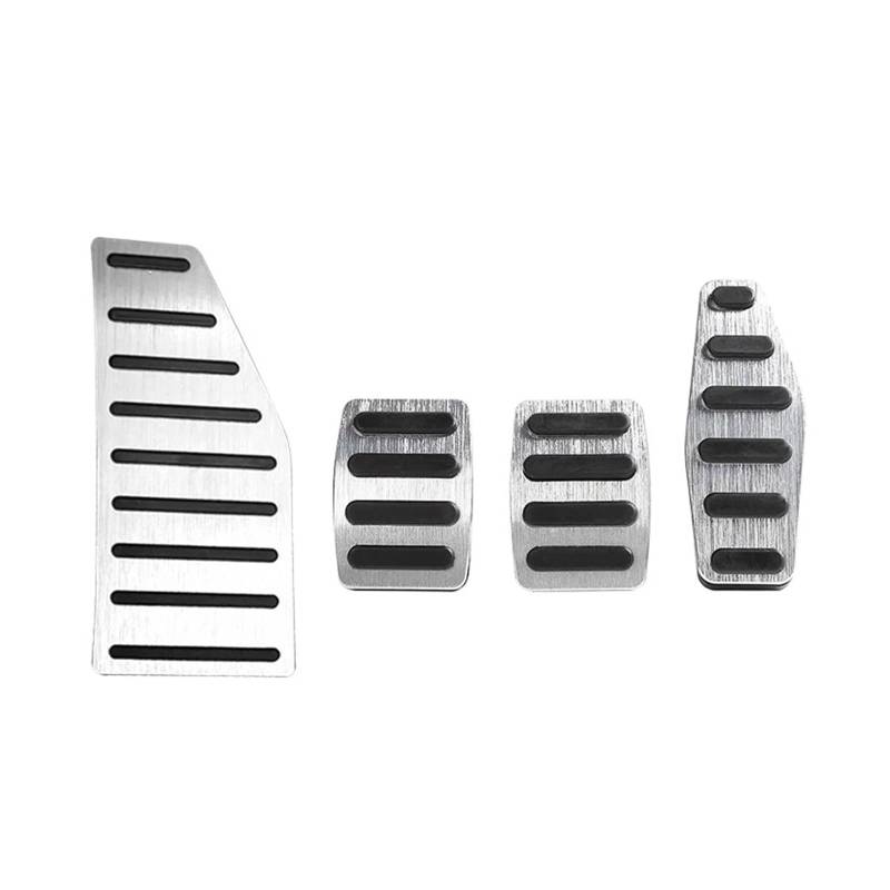 Auto Pedal Set Für Suzuki Für Jimny Für Sierra JB64 JB74 2019 2020 2021 2022 Auto Fußstütze Pedal Beschleuniger Kraftstoff Bremspedale Abdeckung Anti-Slip Pads Fußpedal Bremspedal(MT and Rest Silver) von Awqmx