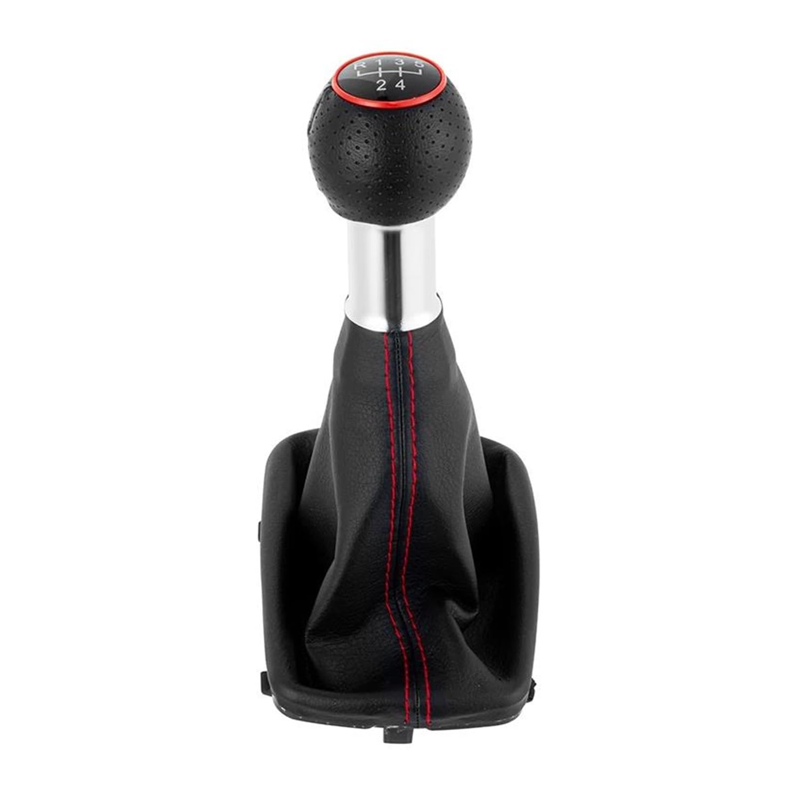 Auto-Schaltknauf Für A3 S3 2001 2002 2003 Auto Zubehör 12mm 5/6 Gang Schaltknauf Shifter Hebel Griff Kopf Gamasche Boot Abdeckung Auto Schalthebel(Red 5 Speed) von Awqmx