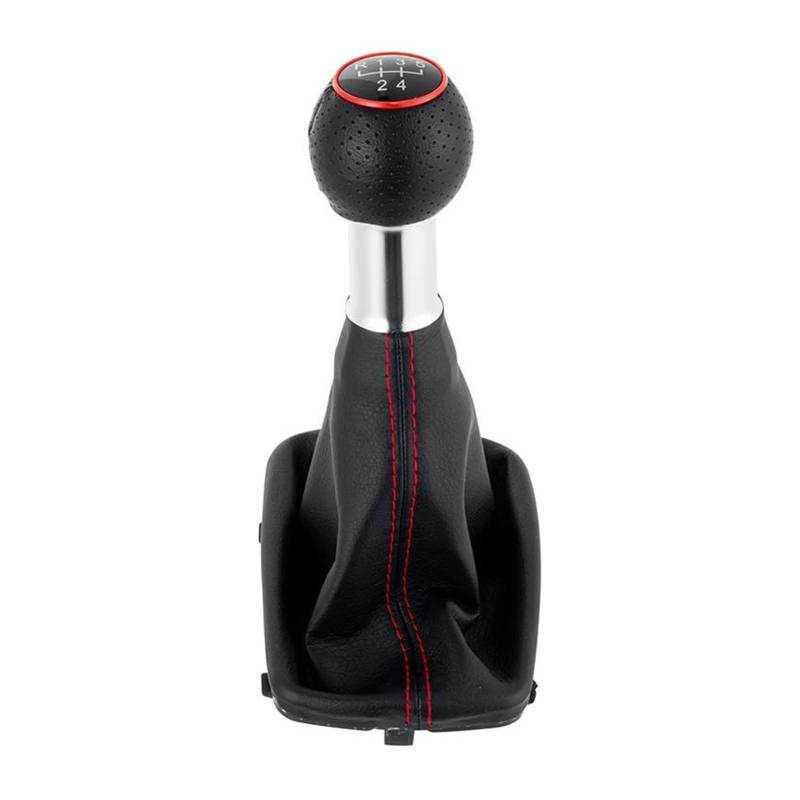 Auto-Schaltknauf Für A3 S3 2001 2002 2003 Auto Zubehör 12mm 5/6 Gang Schaltknauf Shifter Hebel Griff Kopf Gamasche Boot Abdeckung Auto Schalthebel(Red 5 Speed) von Awqmx