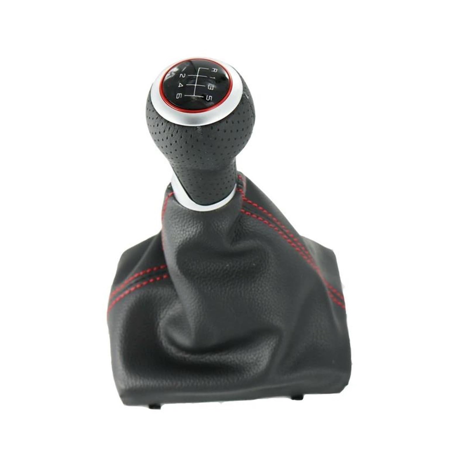 Auto-Schaltknauf Für A3 S3 8P 2003-2013 Für A4 S4 Für Q5 2007-2015 Auto 6 Gang Leder Shifter Schaltknauf Mit Kofferraum Abdeckung Griff Auto Schalthebel von Awqmx