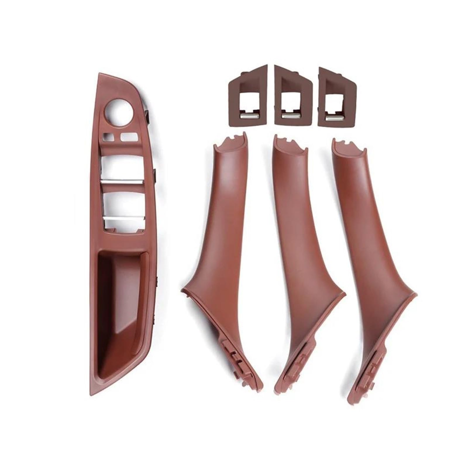 Auto Türgriff Innentürgriffe Für 5 Serie F10 F11 523i 525i 528i 530i LHD Beige Schwarz Grau Oyster Auto Innen Tür Armlehne Innen Pull Griff Set Auto Türgriff Innengriff(LHD Redbrown) von Awqmx