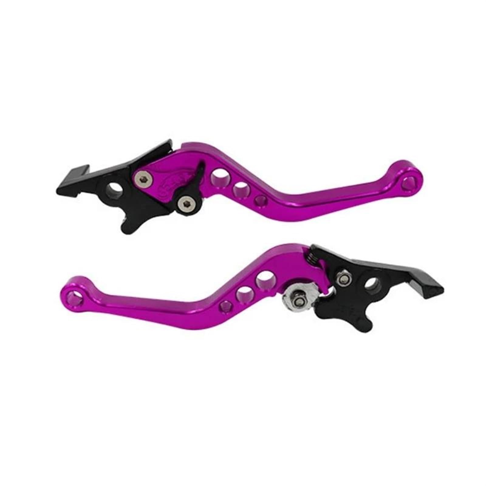 Bremshebel 1 Paar Motorrad Ersatzteile Aluminium Legierung Doppel Disc Brems Griff Hebel Einstellbar Für Roller Elektrische Fahrrad Kupplungshebel Motorrad(for Purple) von Awqmx