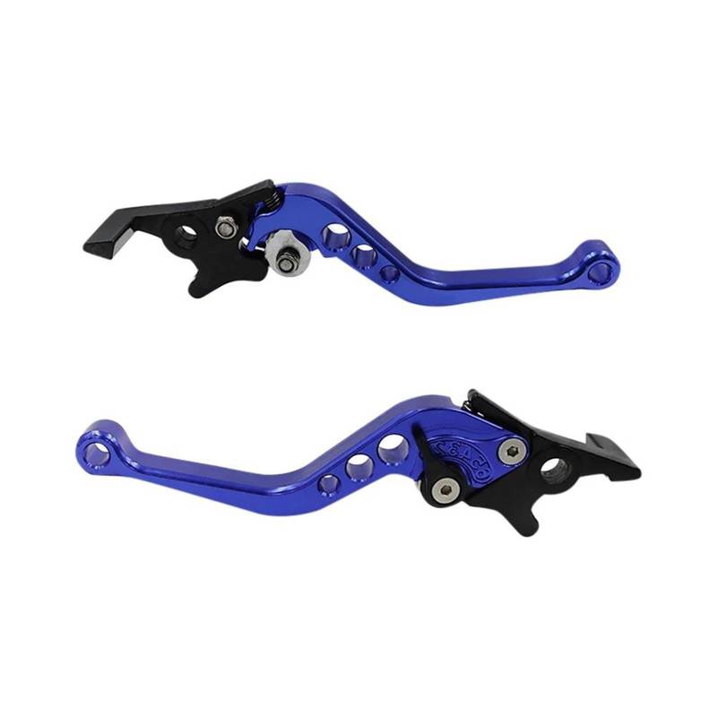 Bremshebel 2 Stück Kupplungsgriff Simson Tuning Universal CNC-Legierung Motorrad Bremsgriff Einstellbare Größe Moto Motorrad Bremshebel Kupplungshebel Motorrad(Blau) von Awqmx