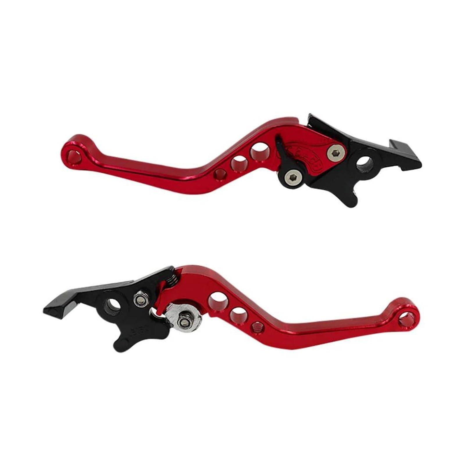 Bremshebel 2 Stück Kupplungsgriff Simson Tuning Universal CNC-Legierung Motorrad Bremsgriff Einstellbare Größe Moto Motorrad Bremshebel Kupplungshebel Motorrad(Red) von Awqmx