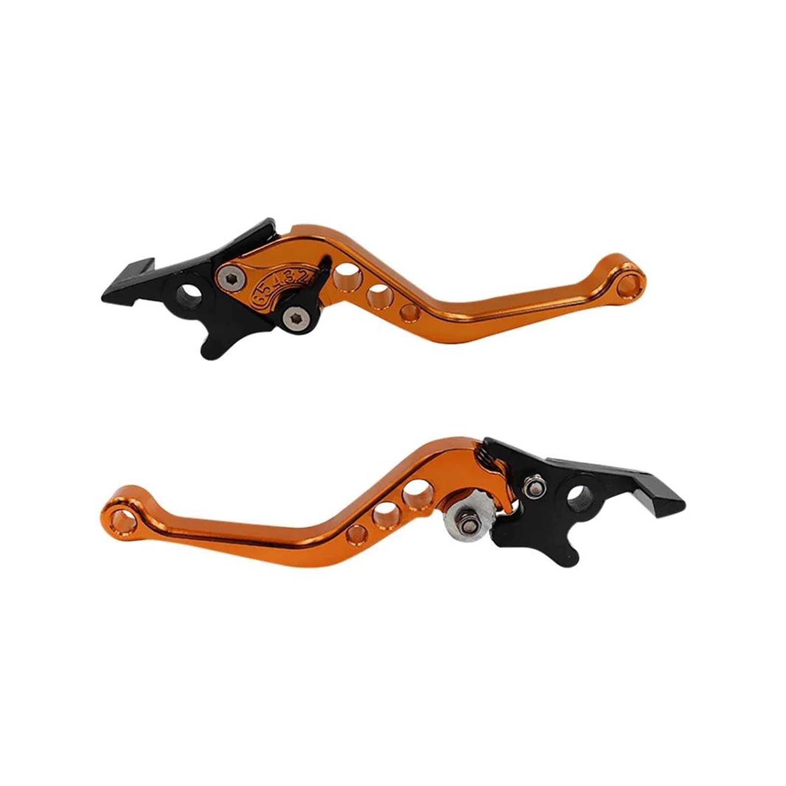 Bremshebel 2 Stücke Universal CNC Legierung Motorrad Bremsgriff Einstellbare Größe Moto Motorrad Modifikation Kupplung Trommel Bremshebel Griff Kupplungshebel Motorrad(Orange) von Awqmx