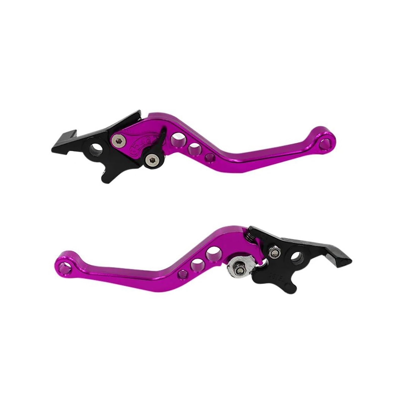 Bremshebel 2 Stücke Universal CNC Legierung Motorrad Bremsgriff Einstellbare Größe Moto Motorrad Modifikation Kupplung Trommel Bremshebel Griff Kupplungshebel Motorrad(Purple) von Awqmx