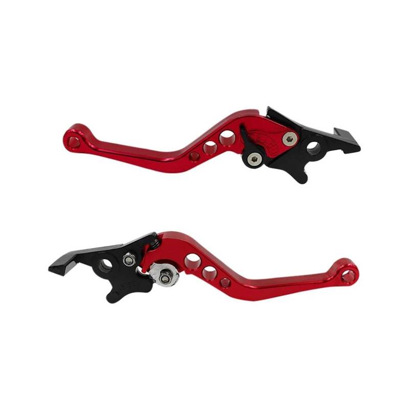 Bremshebel 2 Stücke Universal CNC Legierung Motorrad Bremsgriff Einstellbare Größe Moto Motorrad Modifikation Kupplung Trommel Bremshebel Griff Kupplungshebel Motorrad(Red) von Awqmx