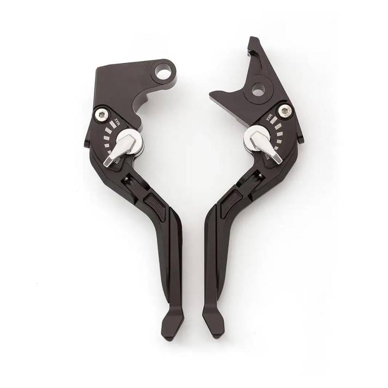 Bremshebel Für Daytona 675R 2011-2016 CNC 3D Verstellbare Faltbare Ausziehbare Motorradbremskupplungshebel Griffgriffe Set Kupplungshebel Motorrad(Black Lever) von Awqmx