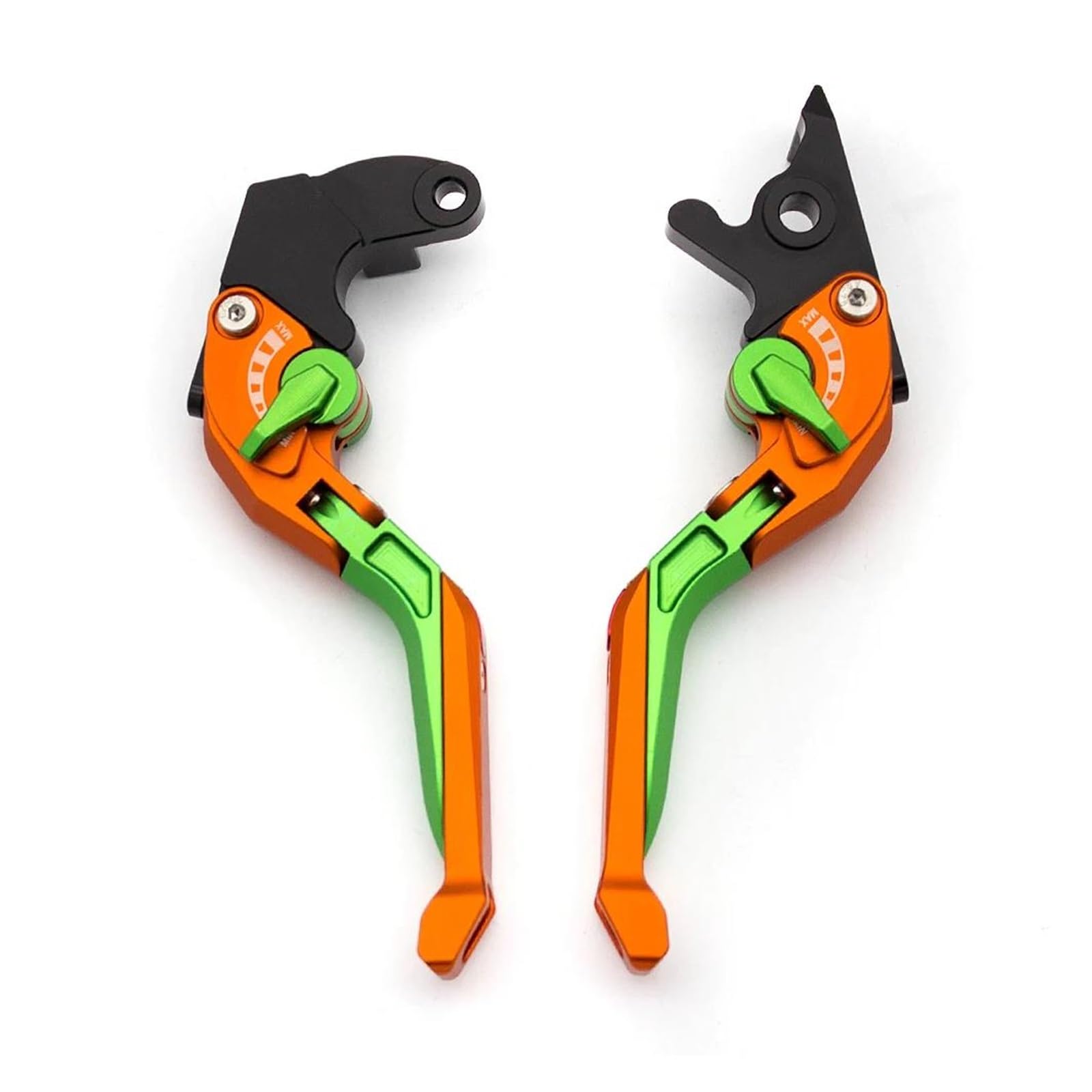 Bremshebel Für Daytona 675R 2011-2016 CNC 3D Verstellbare Faltbare Ausziehbare Motorradbremskupplungshebel Griffgriffe Set Kupplungshebel Motorrad(Orange-Green Lever) von Awqmx