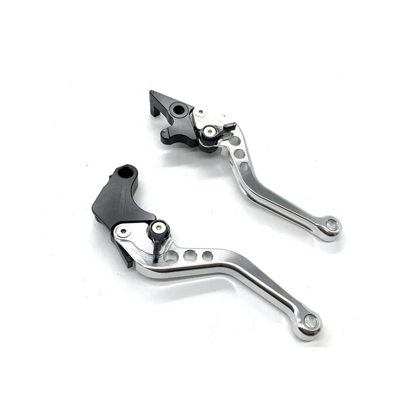 Bremshebel Für GROM Für MSX 125 2013-2015 Universal Motorrad CNC Bremse Kupplungshebel Aluminium Shorty Einstellbare Hebel Für Bremspumpe Kupplungshebel Motorrad(Silber) von Awqmx