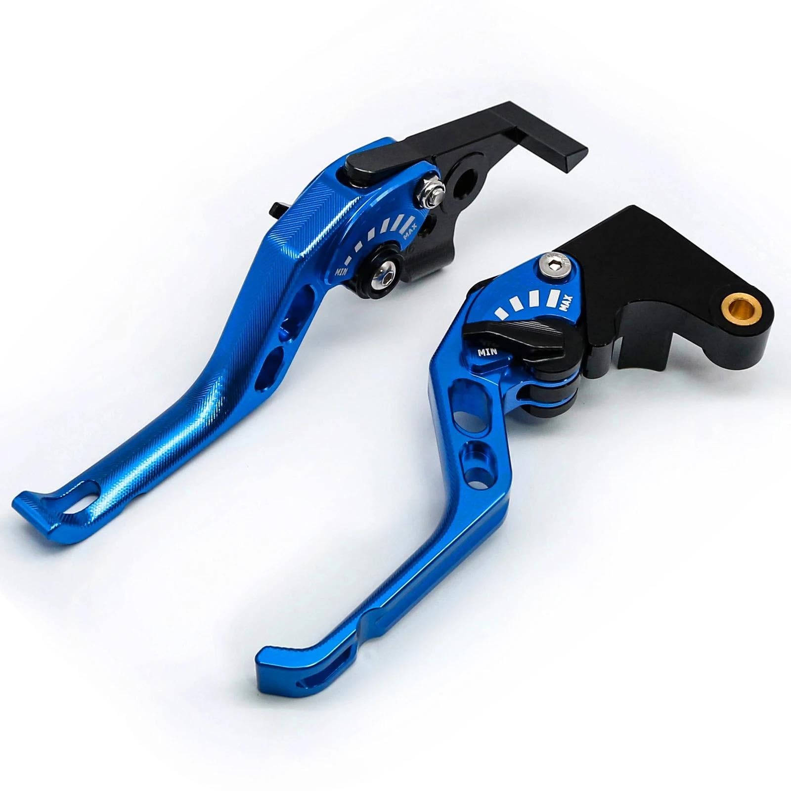 Bremshebel Für MT-09/SP Für Tracer 900/9GT 2021 2022 Motorrad Zubehör Griffe Hebel 2024 Zwei Finger Bremse Kupplung Hebel Kupplungshebel Motorrad(Blue Black) von Awqmx