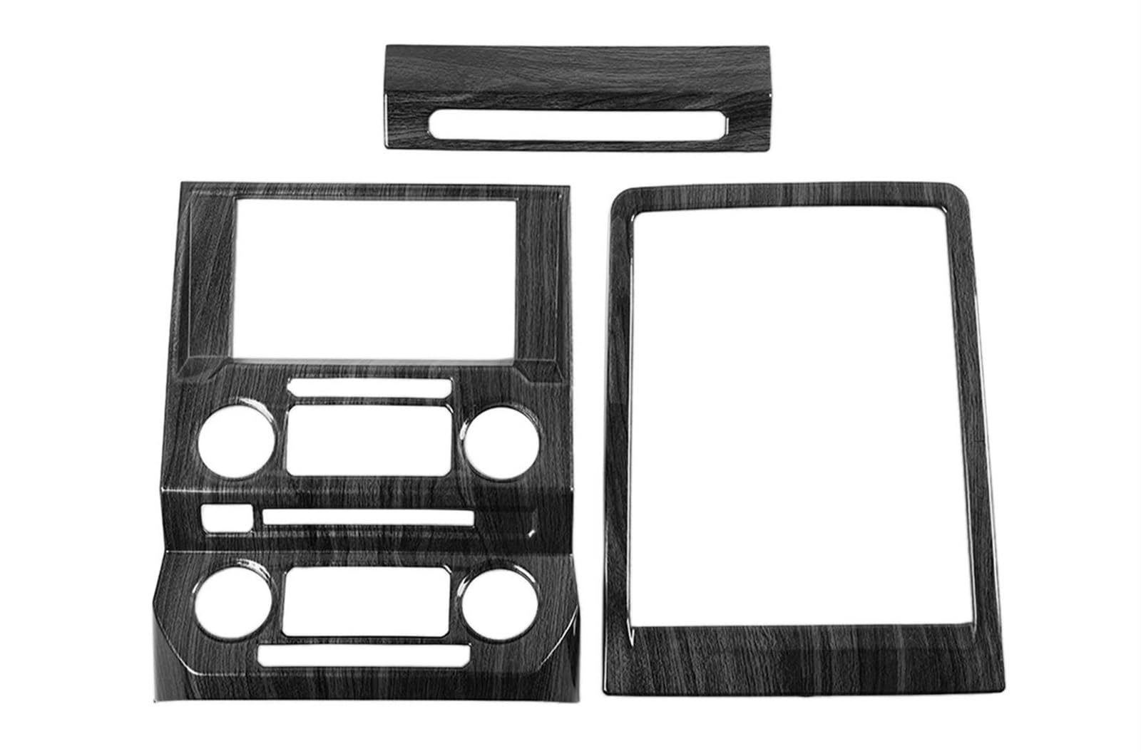 Dekorative Innenbereich Zubehör Auto-Notlichtschalter/Zentrale Steuerung Navigationspanel/Ablagefach-Dekoration Für Ford Für F150 2015–2020 Zubehör Interieur Zubehör(Black Wood Grain) von Awqmx