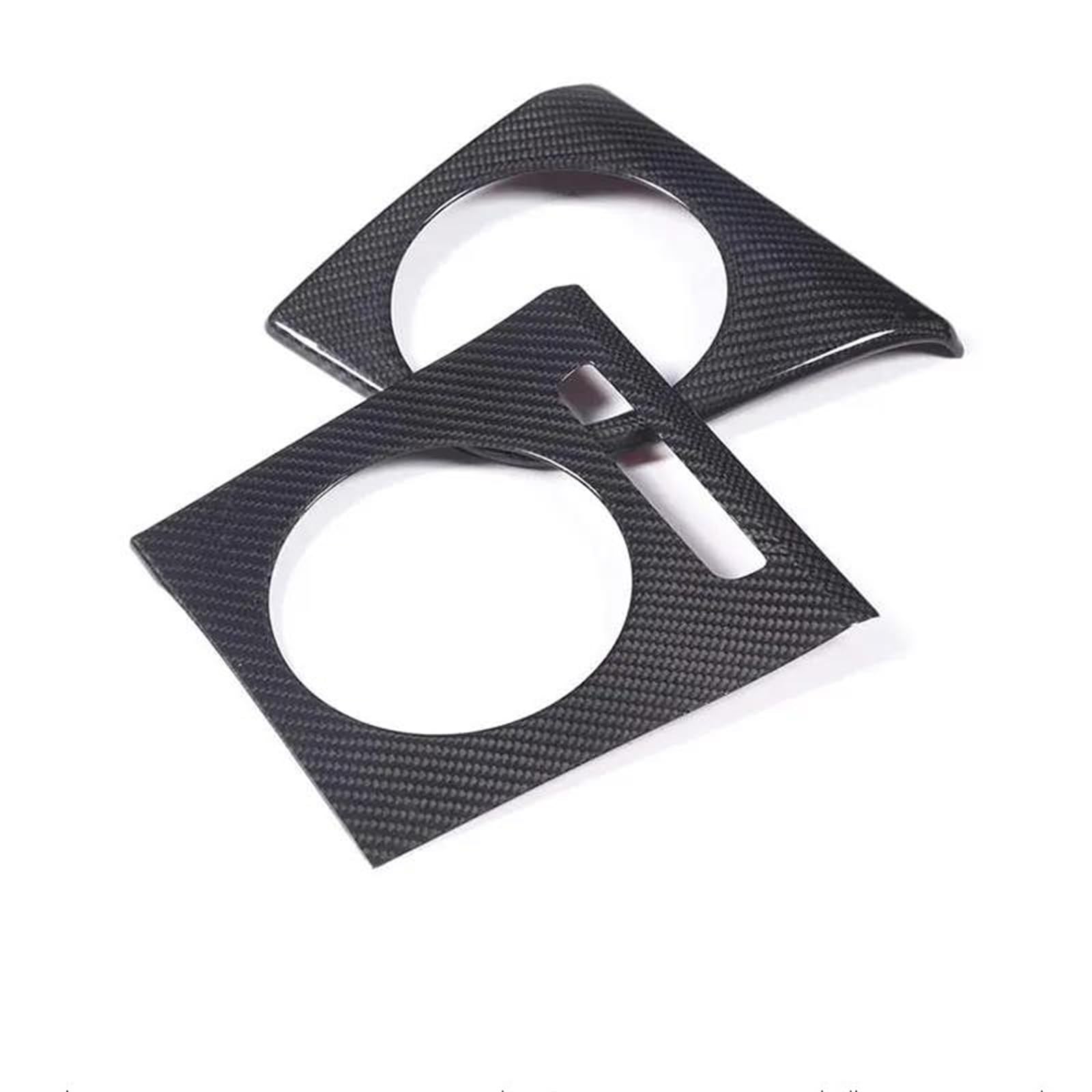 Dekorative Innenbereich Zubehör Für Für Taycan 2019 2020 2021 2022 Real Carbon Fiber Zentrale Tasse Halter Abdeckung Trim Innen Auto Zubehör Interieur Zubehör(Carbon Fiber) von Awqmx