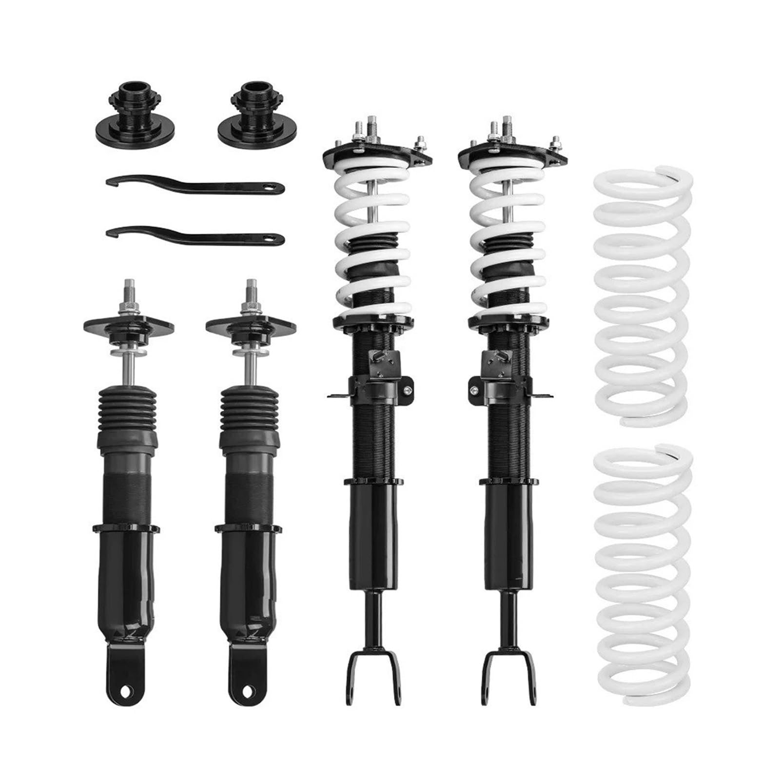 Fahrwerksfeder Für Infiniti G35 Coupe 2003-2007 Gewindefahrwerk, Tieferlegungssatz, Höhenverstellbare Stoßdämpfer, Federbeinfedern Auto-Stoßdämpfer von Awqmx