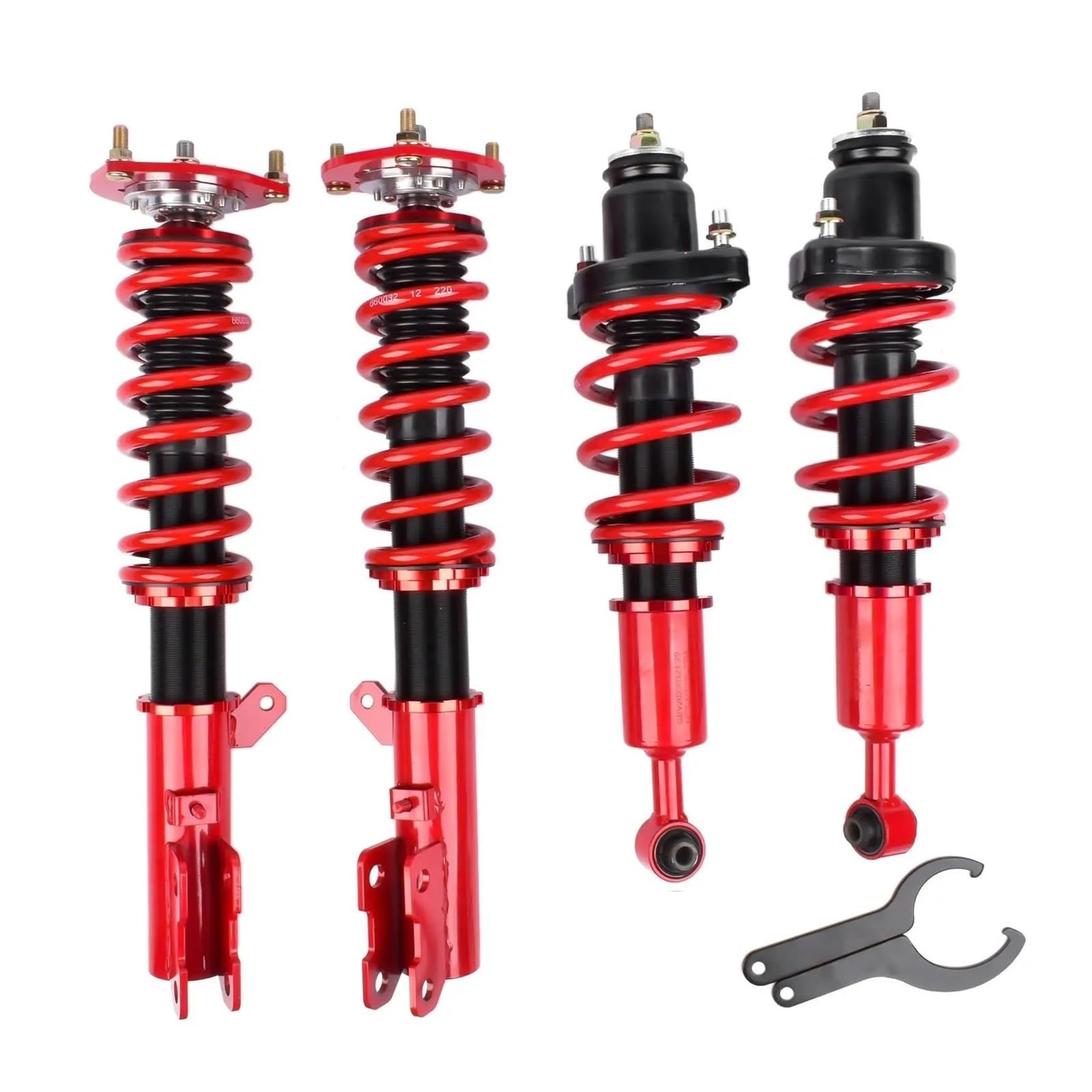 Fahrwerksfeder Für Mitsubishi Für Lancer 2008-2016 2,0 2,4 L Für AP03 4X Gewindefahrwerk Suspension Kit Stoßdämpfer Auto-Stoßdämpfer von Awqmx