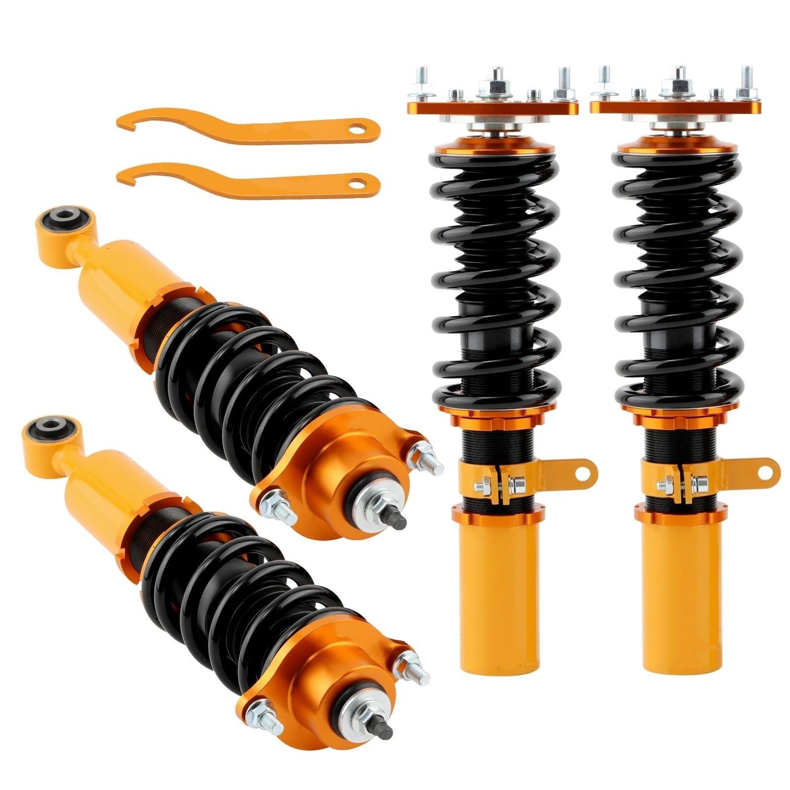 Fahrwerksfeder Für Mitsubishi Für Lancer & Für Ralliart CX CY Für Sportback 2,0 2008-2016 Gewindefahrwerk Frühling Einstellbare Höhe Stoßdämpfer Suspension Kit Auto-Stoßdämpfer von Awqmx