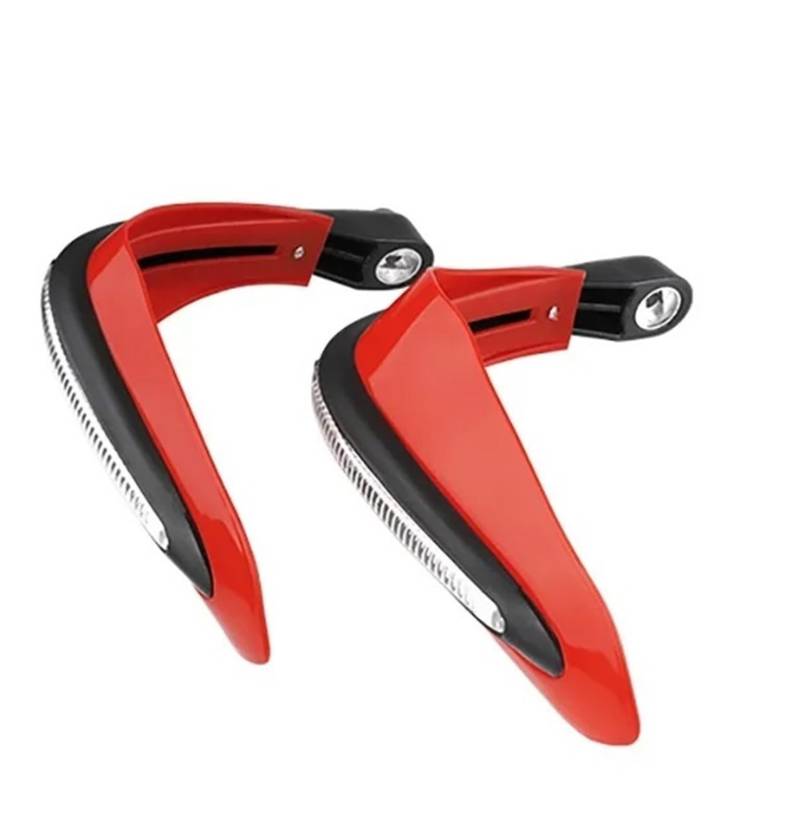 Handschutz Motorrad Für ATV Motocross Dirt Bike Für Straße Für Fahrrad 22mm Motorrad Hand Guards Licht Lenker Protektoren Lenker Wasserdicht Lenker Handschützer(Red) von Awqmx