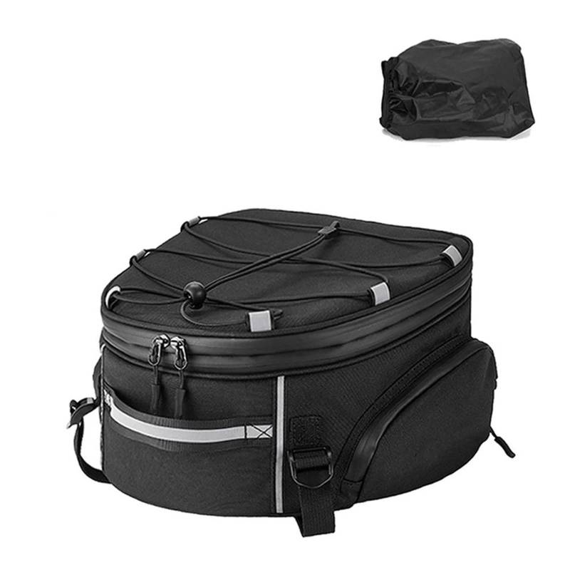 Leder & Satteltaschen Für 890 Für Adventure R 790 Für Adventure/R 990 950 Adventure R 640/620 LC4 390 Für Adventure 690 Für Enduro Motorräder Schwanz Hinten Taschen Gepäck Motorradtasche(Schwarz) von Awqmx