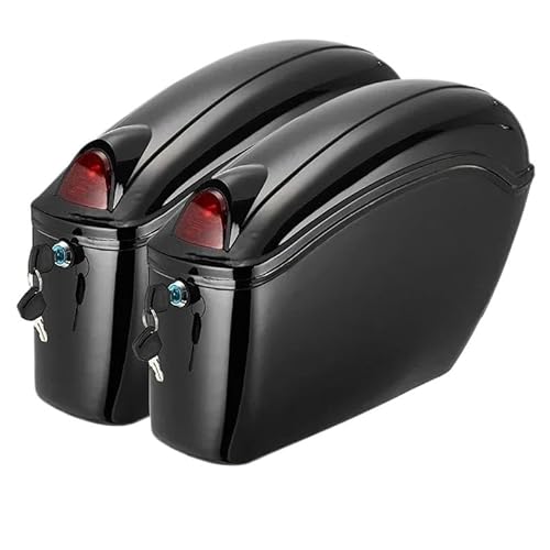 Leder & Satteltaschen Für Suzuki Boulevard C50 C 50 Für Kawasaki Für Vulcan 500 900 Für Virgo 1100 Für Dyna Für V-Rod Motorrad Harte Satteltaschen Motorradtasche(30L Upgraded Lock) von Awqmx