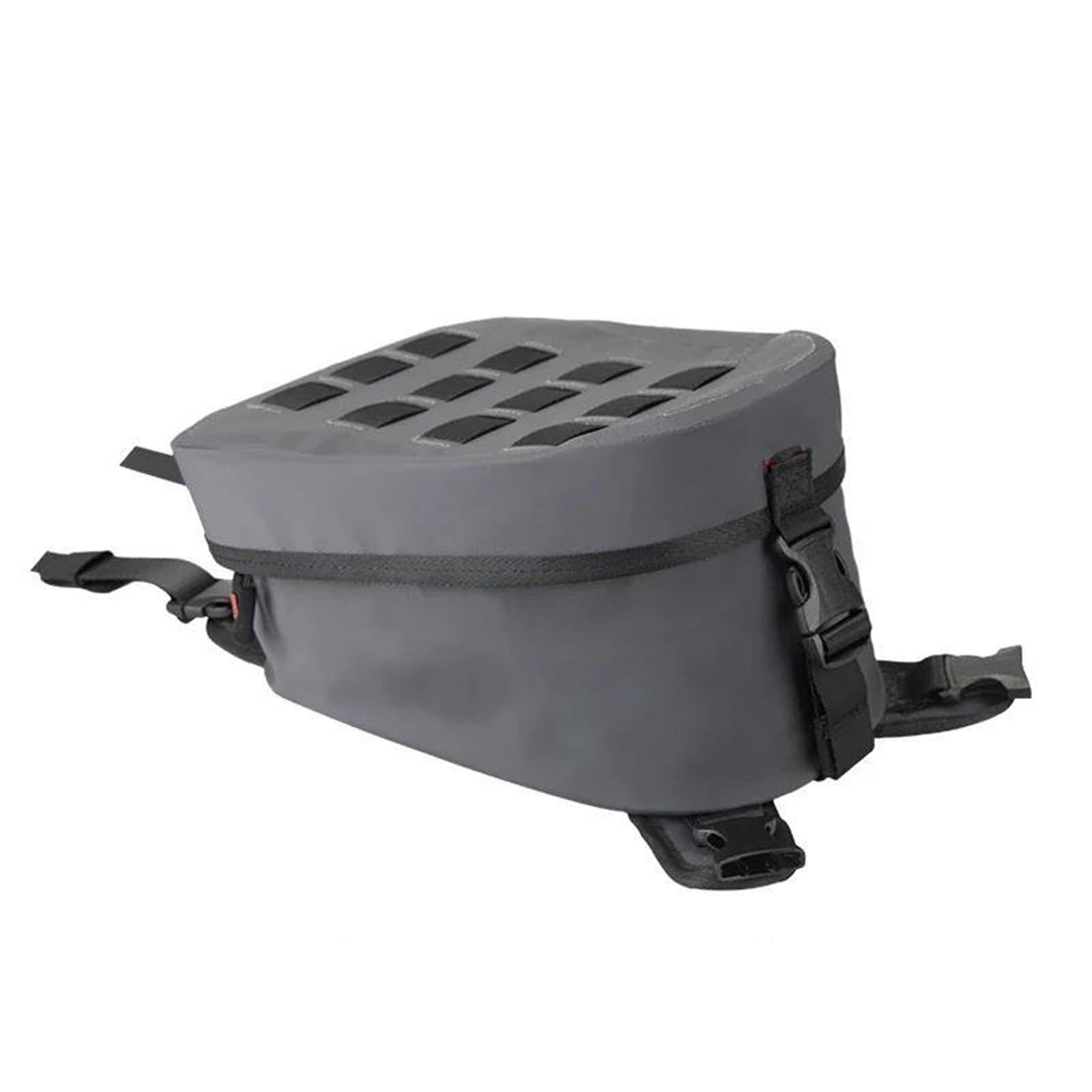 Leder & Satteltaschen Motorrad-Frontlader-Ölbeutel-Tankrucksack Werkzeugpaket Mit Hoher Kapazität wasserdichte Outdoor-Reitausrüstung Motorradtasche(Grau) von Awqmx