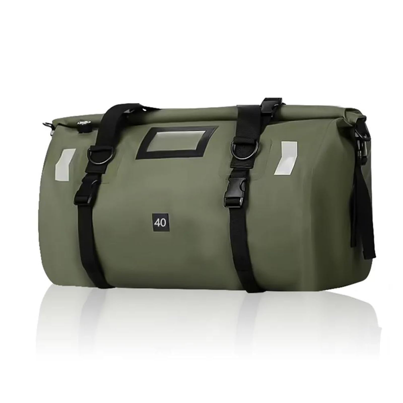 Leder & Satteltaschen Motorrad-Hecktasche wasserdichte Motorrad-Rücksitztasche Seesack Gepäckträger Kofferraumtasche Aufbewahrungstasche Motorradtasche(40L Green) von Awqmx