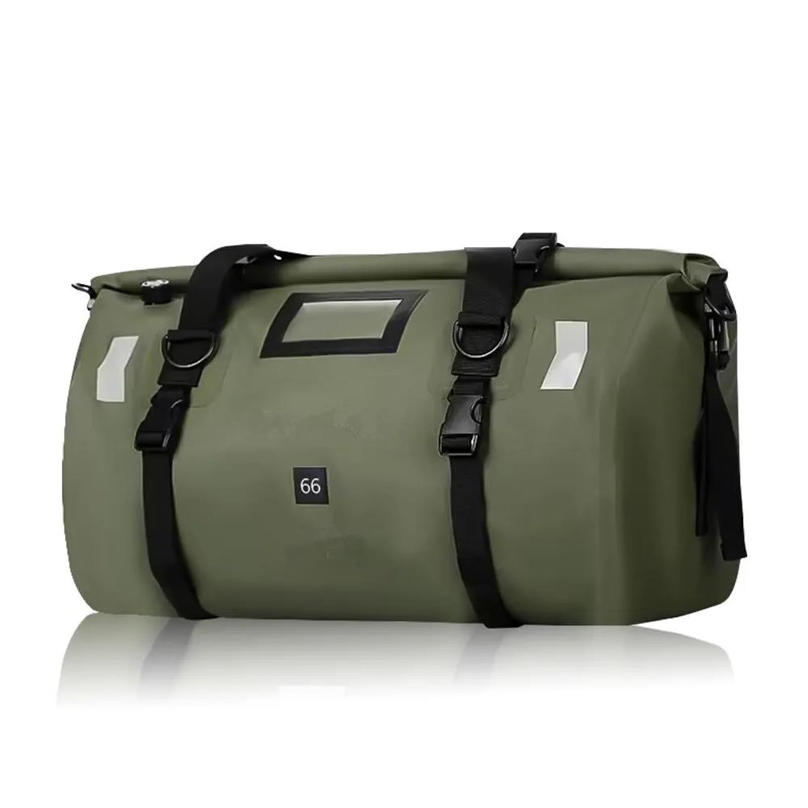 Leder & Satteltaschen Motorrad-Hecktasche wasserdichte Motorrad-Rücksitztasche Seesack Gepäckträger Kofferraumtasche Aufbewahrungstasche Motorradtasche(66L Green) von Awqmx