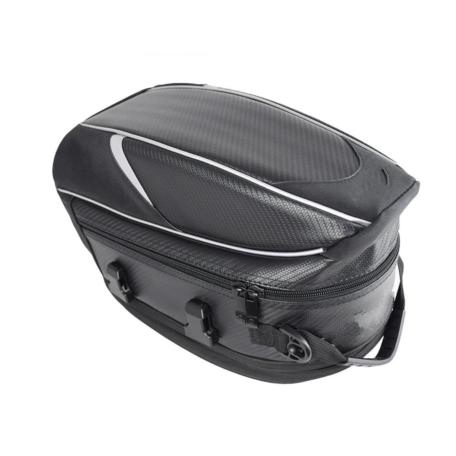 Leder & Satteltaschen Motorrad-Rücksitztasche Wasserdicht Große Kapazität Motorrad-Hecktasche Universelle Motorrad-Reisegepäck-Satteltasche Motorradtasche(Schwarz) von Awqmx