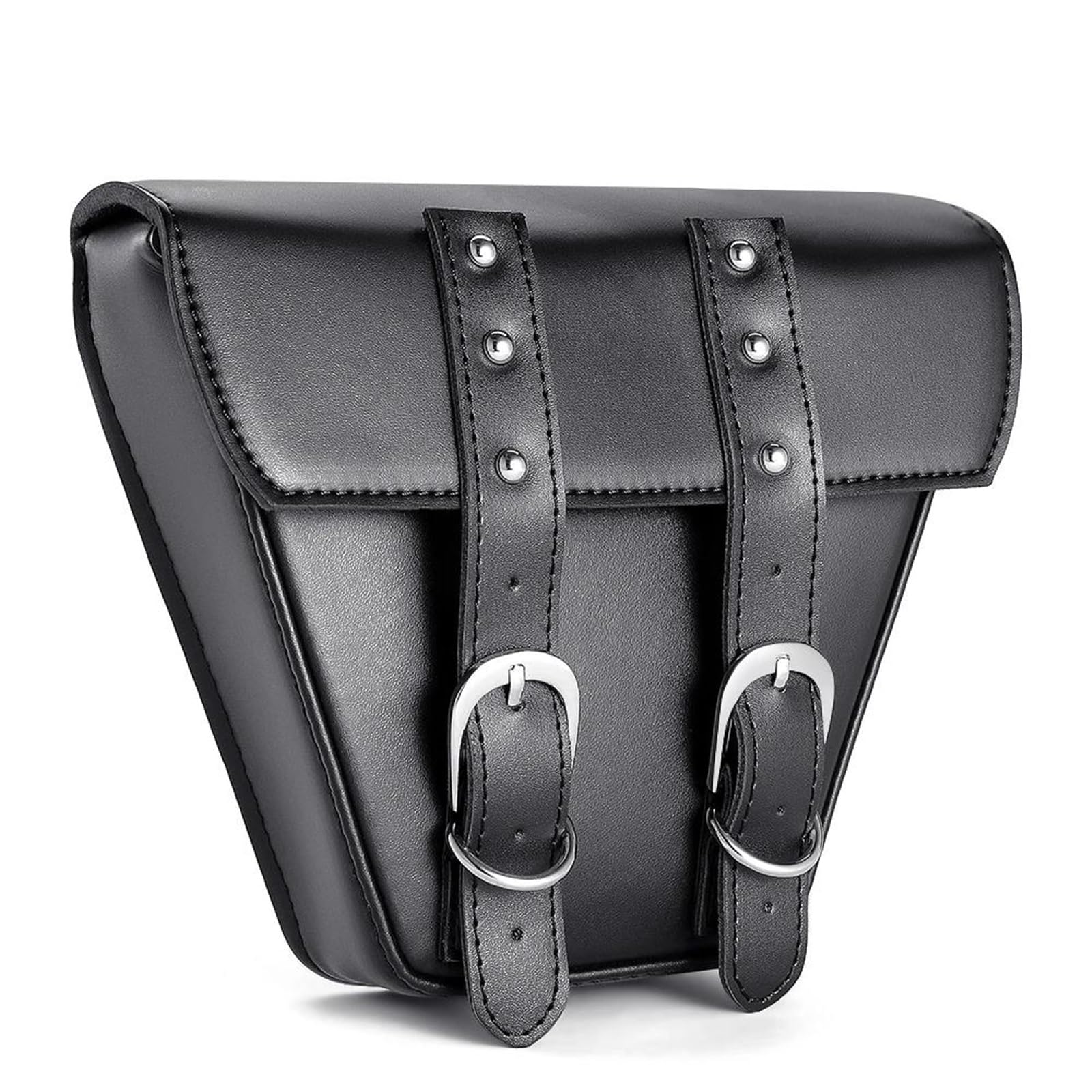 Leder & Satteltaschen Universal Motorrad Satteltasche 1pc PU Leder Seite Schnalle Bolzen Für Sportster XL883 Cafe Racer Motorradtasche von Awqmx