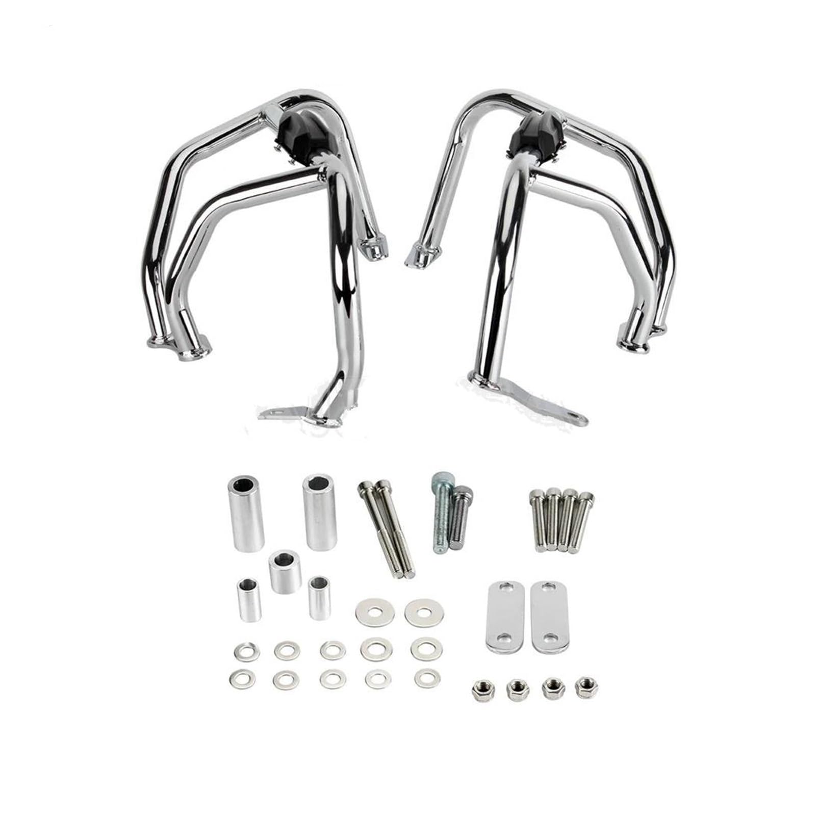 Motorrad Motorschutzbügel Sturzbügel Für Goldwing Für Gold Wing GL 1800 GL1800 F6C F6B 2018-2021 Motorrad Motor Stoßstange Wache Crash Bars Protector Stahl Motorschutzbügel(B Style Chrome) von Awqmx