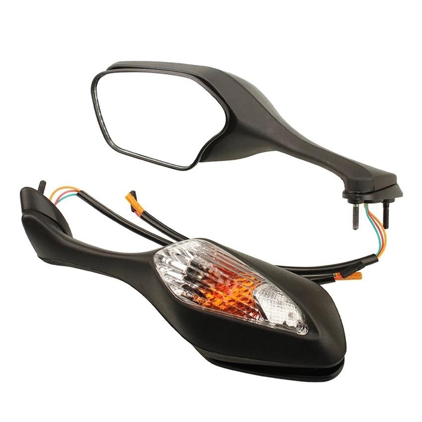 Motorrad Rückspiegel Motorrad-Rückspiegel Außenspiegel Mit Blinkerleuchte Für CBR1000RR Für CBR 1000 Für RR 2008-2013 ABS-Rückspiegel Motorrad Spiegel(Collapsible) von Awqmx