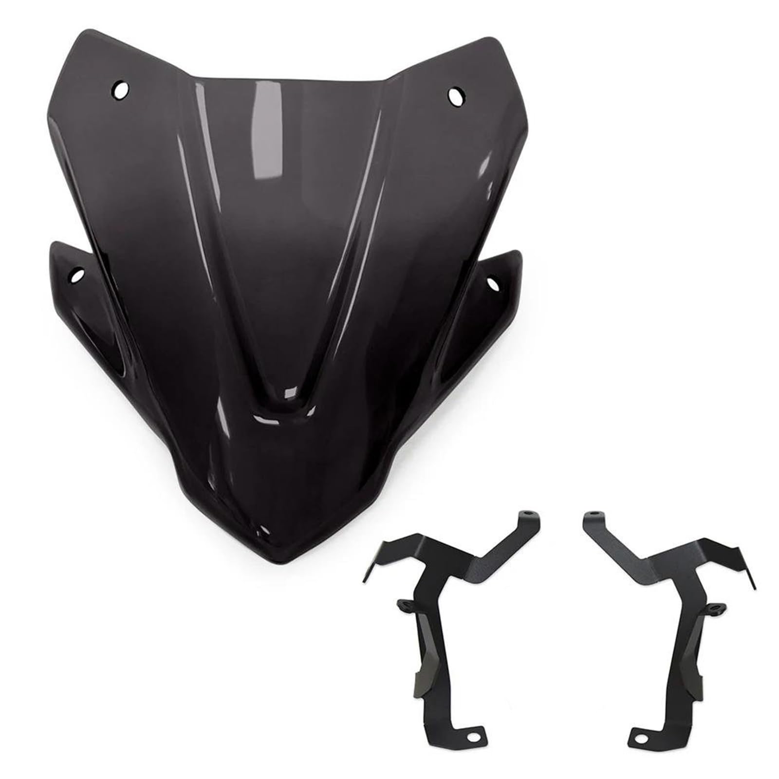 Motorrad Spoilerscheibe Für CB750 Für CB 750 Für Hornet 2023 2024 Motorradzubehör Windschutzscheibenverlängerung Spoiler Deflektor Windschutzscheibe Tourenscheibe(Smoky Black) von Awqmx