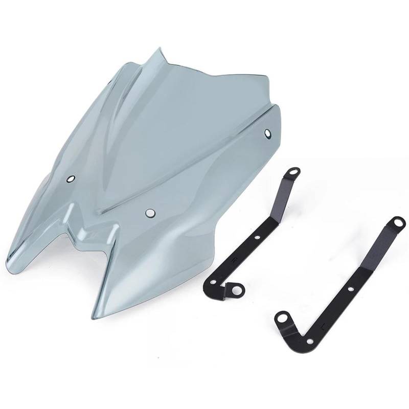 Motorrad Spoilerscheibe Für Kawasaki Für Z650 Für Z 650 2020 2021 2022 Motorrad Windschutzscheibe Windschutz Air Windabweiser Tourenscheibe(Light Smoke) von Awqmx