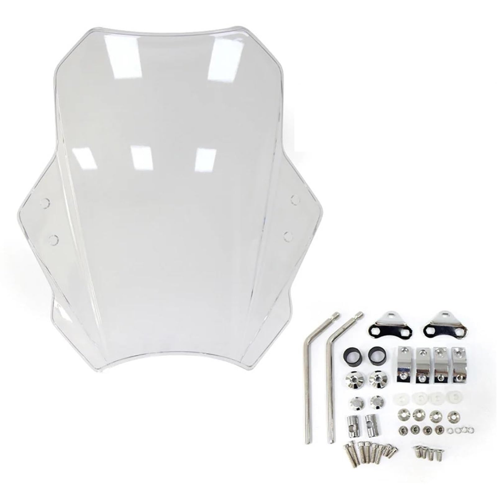 Motorrad Spoilerscheibe Für MT-03 Für MT03 2006-2022 2021 2020 Universal Motorrad Einstellbare Windschutz Windschutzscheibe Windschutz Windschutzscheibe Universal Tourenscheibe(Transparent1) von Awqmx