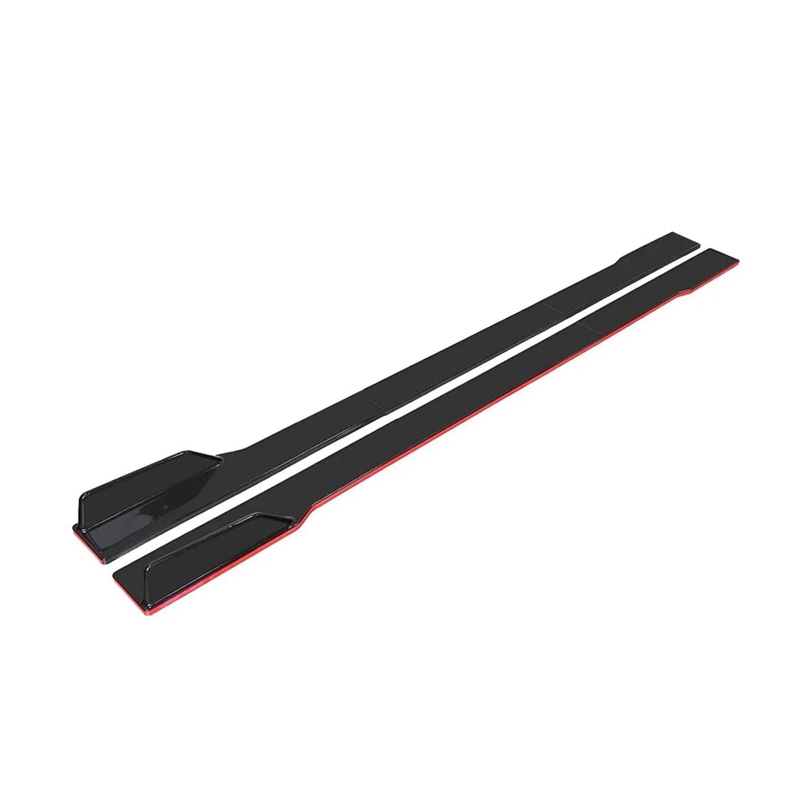 Seitenschweller 2M/2,2M Auto Universal Seitenschweller Verlängerung Rocker Panels Lip Splitter 6PCS Seite Spoiler ABS Auto Seitenschweller(Black red 2m) von Awqmx