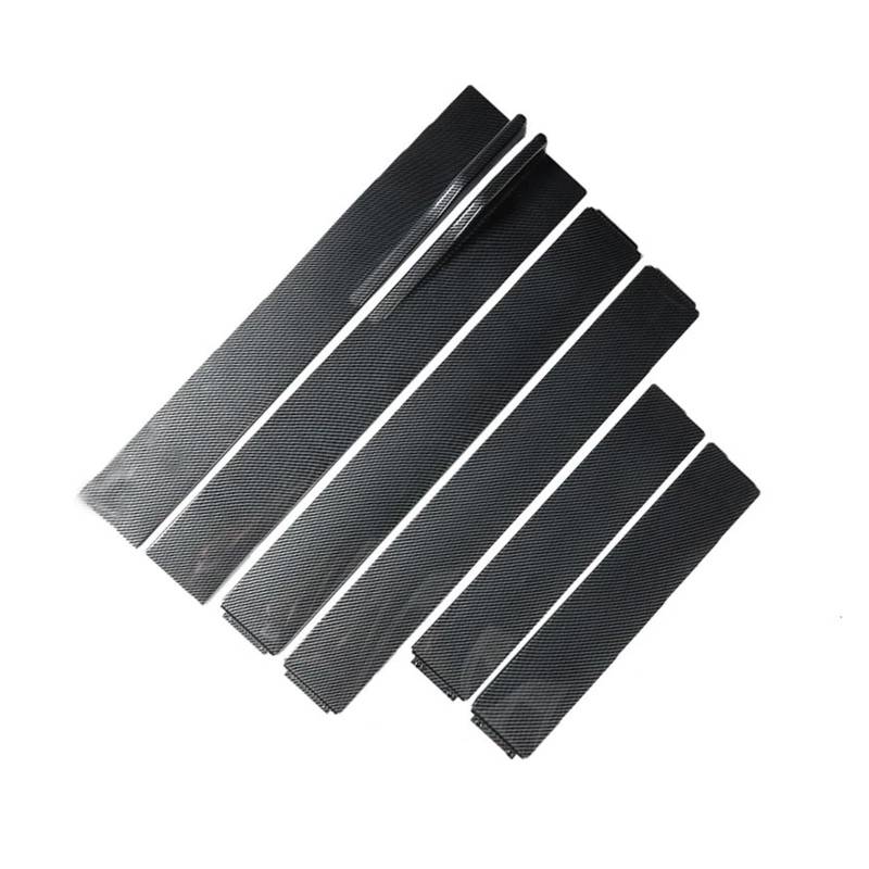 Seitenschweller 2M/2,2M Auto Universal Seitenschweller Verlängerung Rocker Panels Lip Splitter 6PCS Seite Spoiler ABS Auto Seitenschweller(Carbon fiber 2.2m) von Awqmx