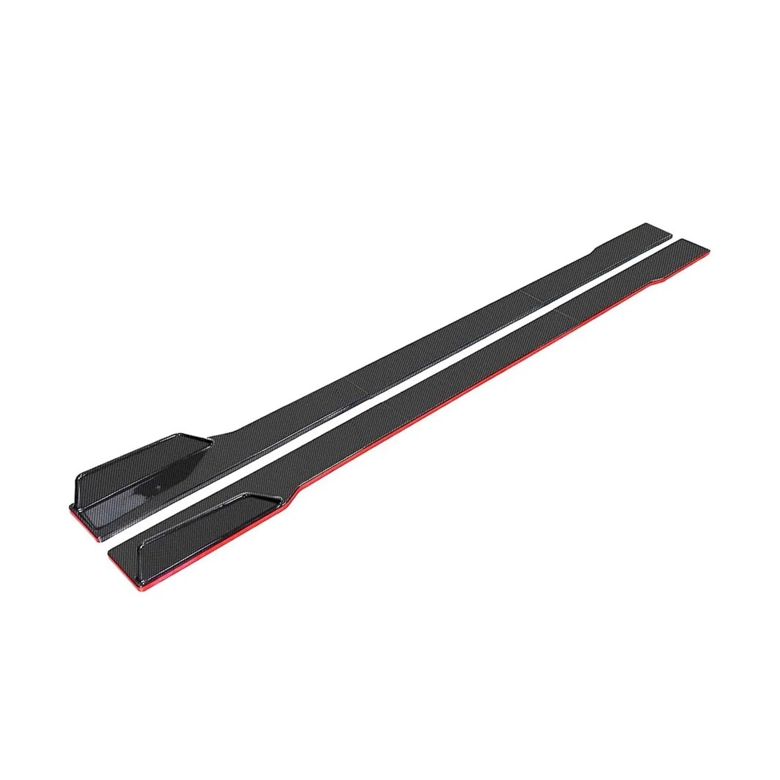 Seitenschweller 2M/2,2M Auto Universal Seitenschweller Verlängerung Rocker Panels Lip Splitter 6PCS Seite Spoiler ABS Auto Seitenschweller(Carbon red 2m) von Awqmx