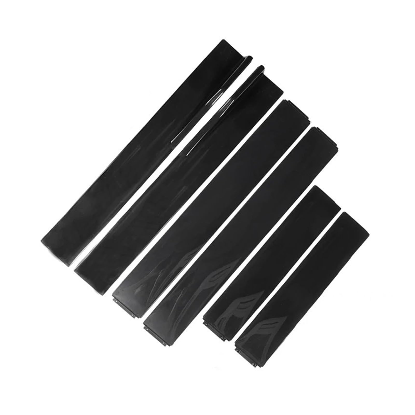 Seitenschweller 2M/2,2M Auto Universal Seitenschweller Verlängerung Rocker Panels Lip Splitter 6PCS Seite Spoiler ABS Auto Seitenschweller(Shiny black 2.2m) von Awqmx